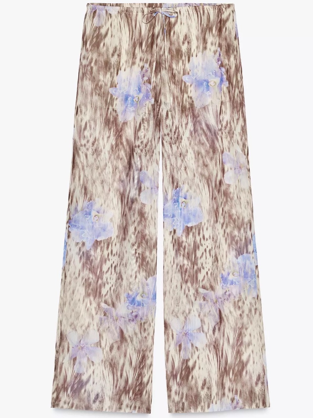 Zara tulle Wide-Leg Drawstring Pants